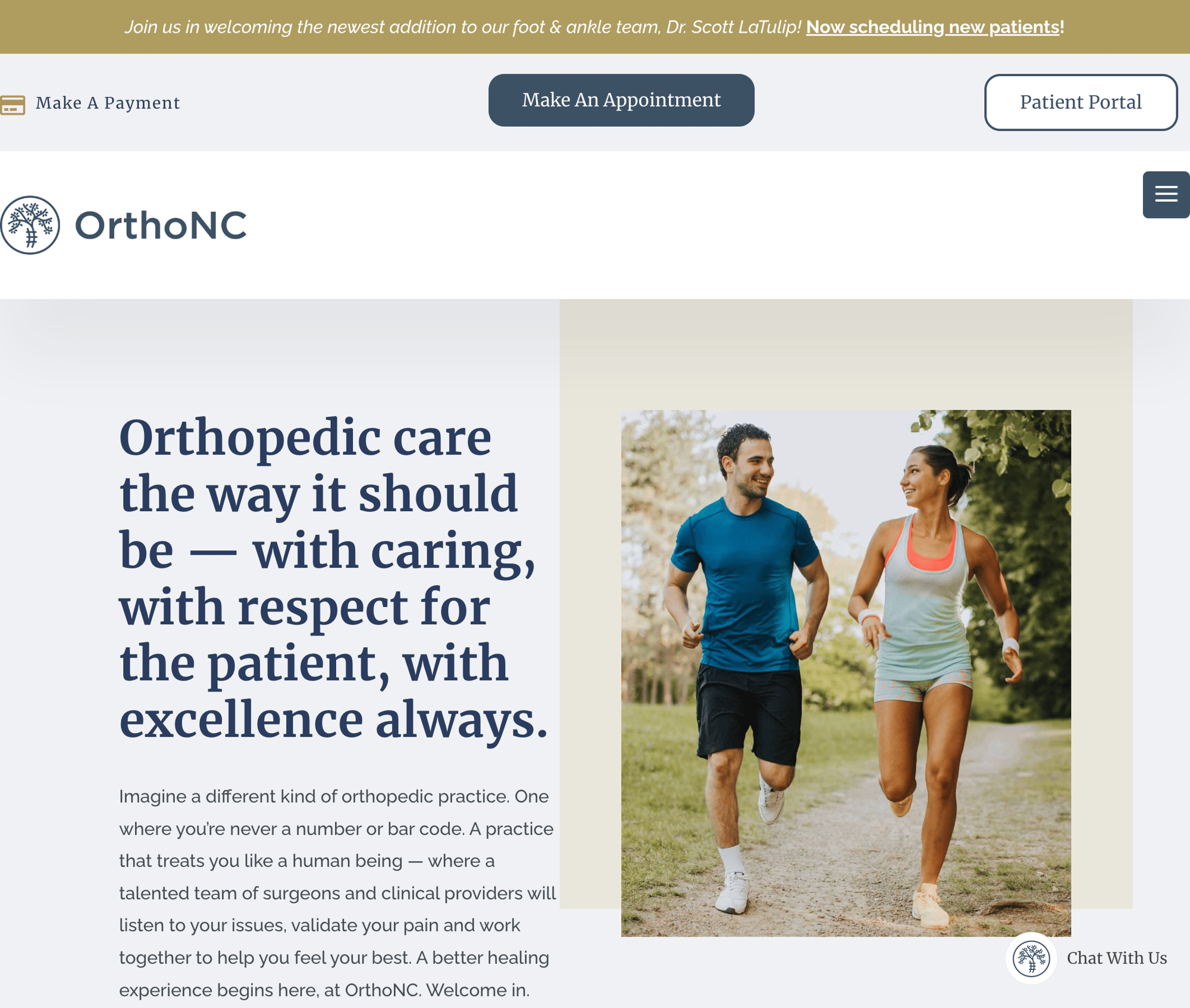 OrthoNC Homepage