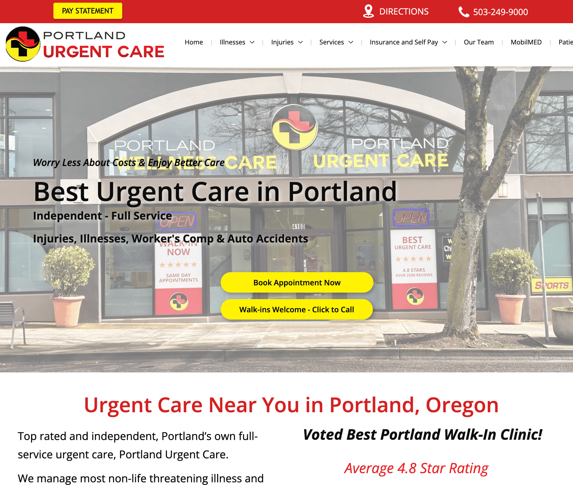 Portland Urgent Care Homepage
