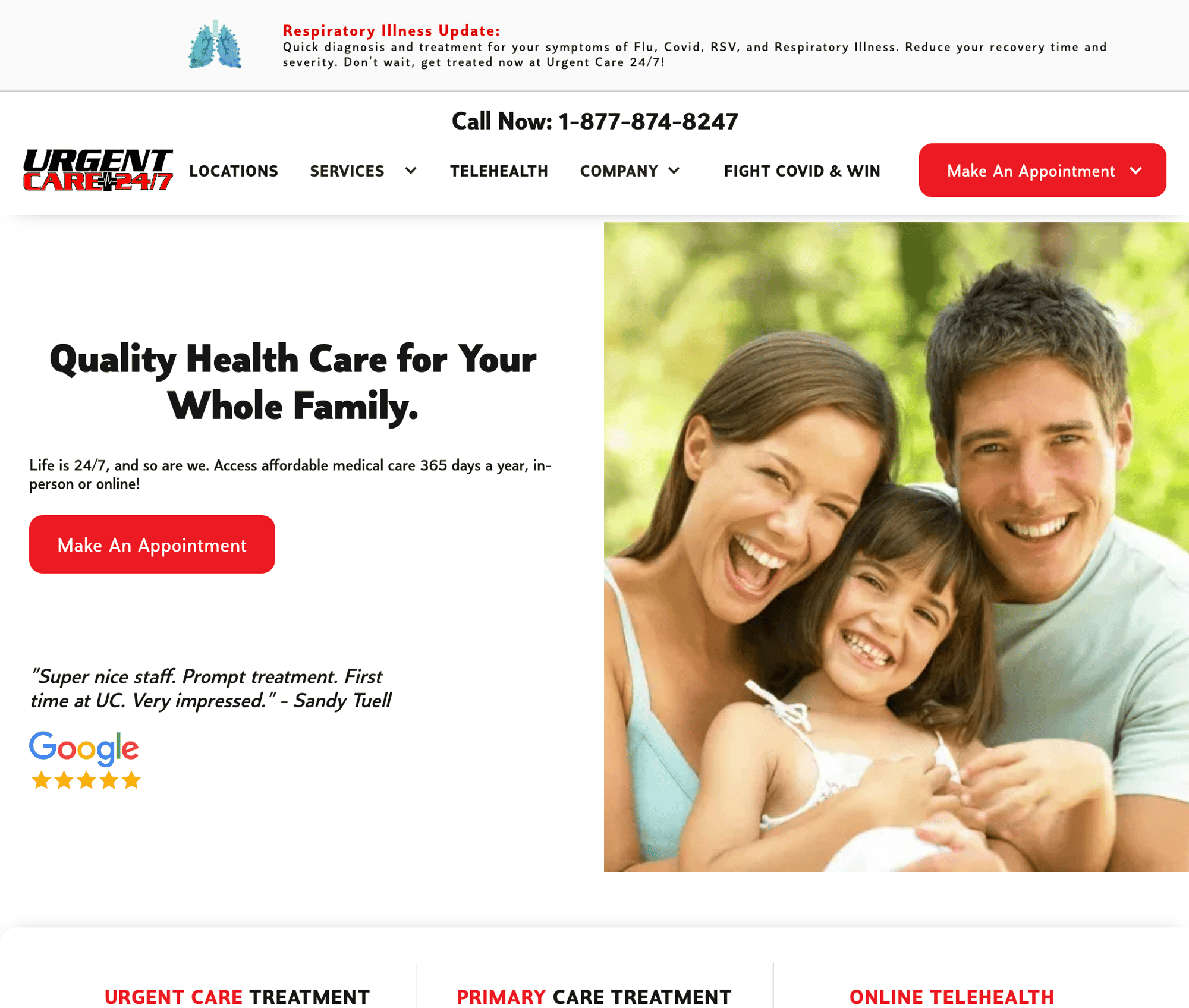 Urgent Care 247 Homepage